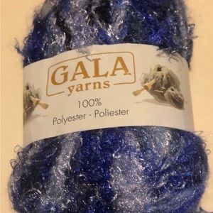 Vintage Gala Soft Fur Slate Blue and Light Blue Yarn  5 Lots Skeins